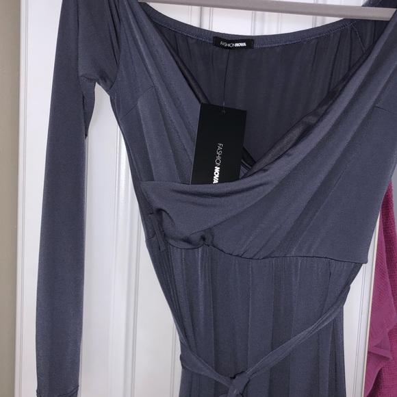 Fashion Nova Grey Jumpsuit - Picture 2 of 3